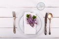 Spring festive table setting Royalty Free Stock Photo