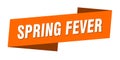 spring fever banner template. ribbon label sign. sticker Royalty Free Stock Photo