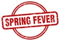 spring fever stamp. spring fever round vintage grunge label. Royalty Free Stock Photo