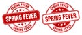 Spring fever stamp. spring fever label. round grunge sign Royalty Free Stock Photo