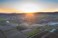 Spring fields top view