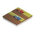 Farm Agricultural Machinery Isometric Composition Royalty Free Stock Photo