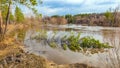 Spring flood on the river Royalty Free Stock Photo