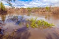 Spring flood on the river. Royalty Free Stock Photo