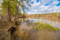 Spring flood on the river Royalty Free Stock Photo