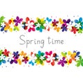 Spring floral border Royalty Free Stock Photo