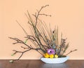 Spring Floral Decoration with Young Twigs