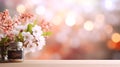 Spring Floral PPT Background, Artistic Blurry Design