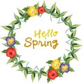 Spring Floral Vector Wreath