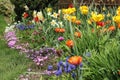 Spring flower bed