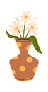 Spring flower in ceramic vase Royalty Free Stock Photo