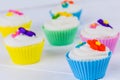 Spring Flower Cupcakes Royalty Free Stock Photo
