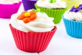 Spring Flower Cupcakes Royalty Free Stock Photo
