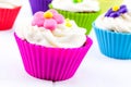 Spring Flower Cupcakes Royalty Free Stock Photo