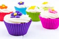 Spring Flower Cupcakes Royalty Free Stock Photo