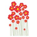 Spring flower. Early spring flowers isolated on White Background. Red Flower Beautiful vector illustration Royalty Free Stock Photo