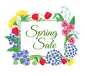 Spring flower sale background. Mother day, 8 march discount promotion banner with spring flowers. Floral coupon