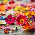 spring flowers on a blurred background. delicate spring flowers. Royalty Free Stock Photo