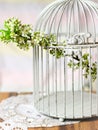spring flowers cage romantic diary shabbychic Royalty Free Stock Photo