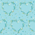 Spring Flowers Heart Background