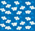 Spring flowers pattern, graphic floral motive. Vector illustration eps. Royalty Free Stock Photo