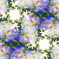 Spring flowers seamless pattern