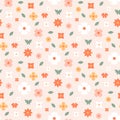 Spring flowers seamless pattern vector Royalty Free Stock Photo