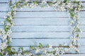 Spring flowers on wooden table background Royalty Free Stock Photo