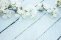 Spring flowers on wooden table Royalty Free Stock Photo