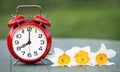 Spring forward, daylight savings concept