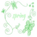 Spring frame Royalty Free Stock Photo