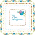 Spring frames and borders, vector illustration Royalty Free Stock Photo