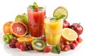 Spring Fruit Cocktail and Fruit Juice Royalty Free Stock Photo