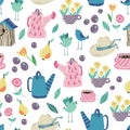 Spring Garden seamless pattern