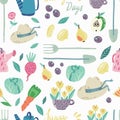 Spring Garden seamless pattern