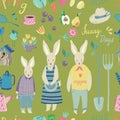 Spring Garden seamless pattern