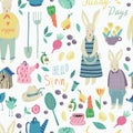 Spring Garden seamless pattern.