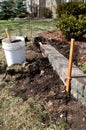 Spring garden and yard work - repairing of flower beds.