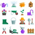 Spring Gardening Icons Set