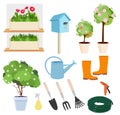 Spring gardening set Royalty Free Stock Photo