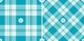 Spring gingham pattern, seamless checked plaids. Pastel vichy background for tablecloth, napkin, dress, Easter holiday textile