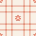 Spring gingham pattern, seamless checked plaids. Pastel vichy background for tablecloth, napkin, dress, Easter holiday textile