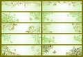 Spring green decorative banners Royalty Free Stock Photo