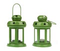 Spring green lantern isolated. Royalty Free Stock Photo