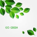 Spring green leaves background. Go green concept Royalty Free Stock Photo