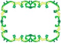 Spring Green Old Tiles Border Frame