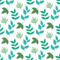 Spring greenery seamless pattern, vector graphics