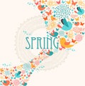 Spring greeting card illustration Royalty Free Stock Photo