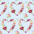 Spring Hearts Flowers Background