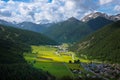 Spring in the heights of the alps in France